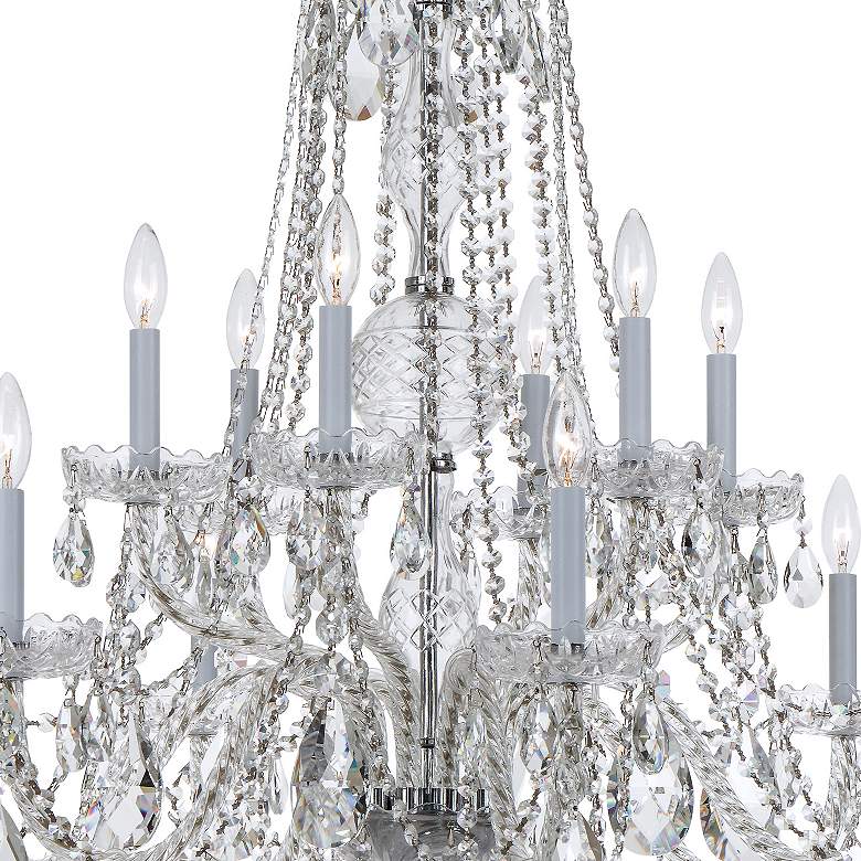 Image 5 Traditional Crystal 37 1/2" Wide Chrome 12-Light Chandelier more views