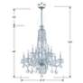 6_Traditional Crystal 37 1/2" Wide Chrome 12-Light Chandelier more views