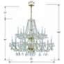 4_Traditional Crystal 37"W Polished Brass 16-Light Chandelier more views