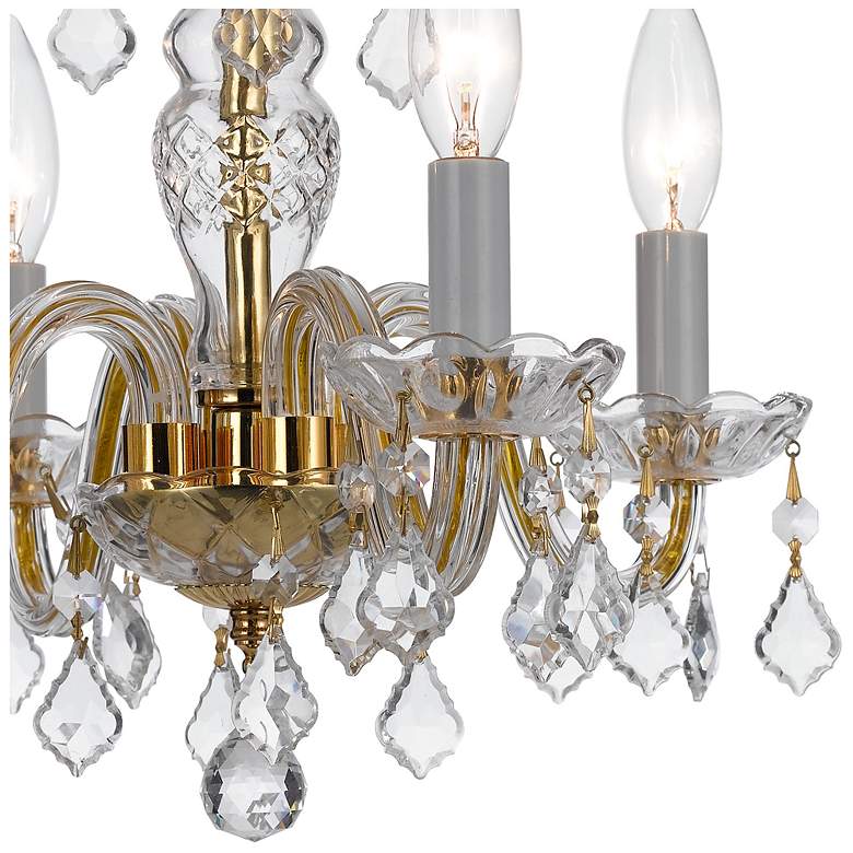 Image 2 Traditional Crystal 4 Light Italian Crystal Polished Brass Mini Chandelier more views