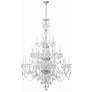 1_Traditional Crystal 45"W Polished Chrome 25-Light Chandelier
