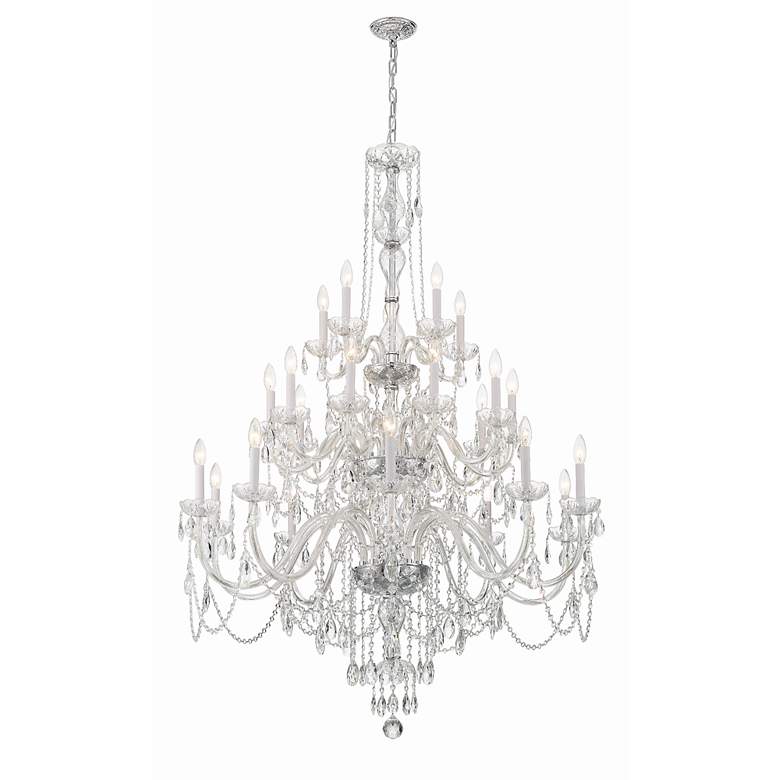Image 2 Traditional Crystal 45"W Polished Chrome 25-Light Chandelier more views