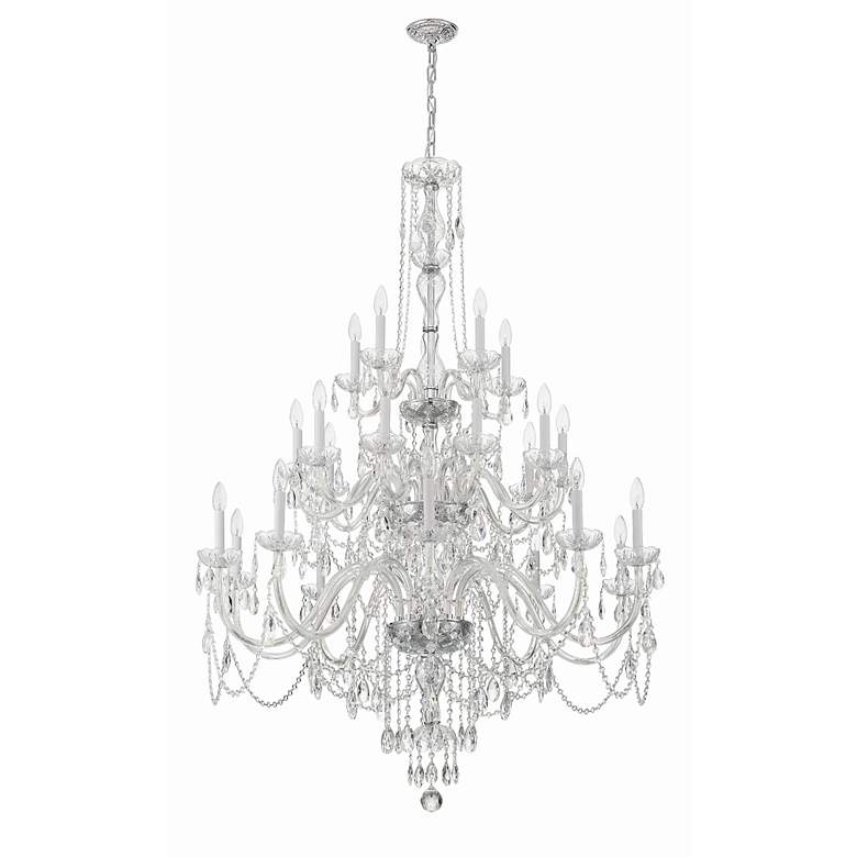 Image 3 Traditional Crystal 45"W Polished Chrome 25-Light Chandelier more views