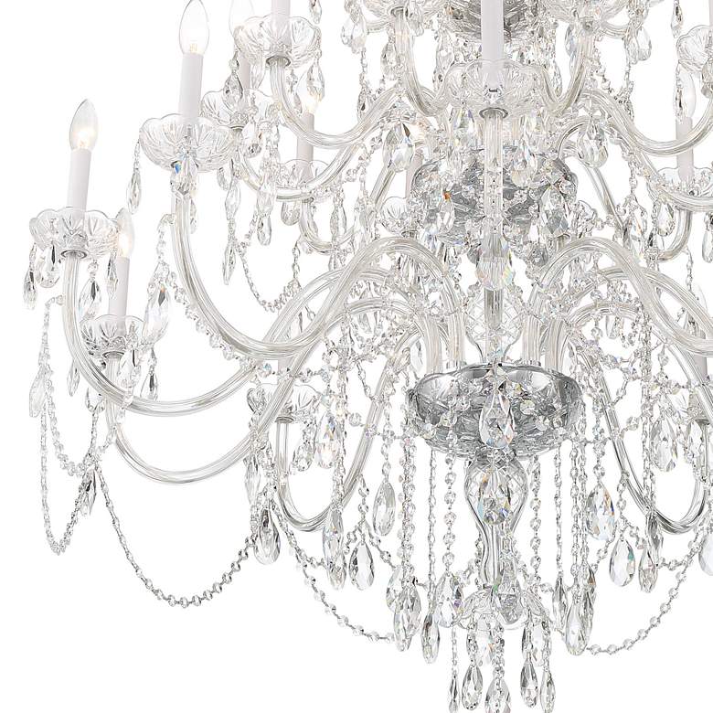 Image 5 Traditional Crystal 45"W Polished Chrome 25-Light Chandelier more views