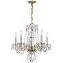 Thumbnail2 of Traditional Crystal 5 Light Clear Italian Crystal Polished Brass Chandelier more views