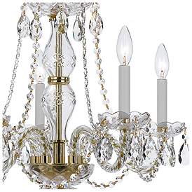 Image4 of Traditional Crystal 5 Light Clear Italian Crystal Polished Brass Chandelier more views