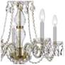 Thumbnail4 of Traditional Crystal 5 Light Clear Italian Crystal Polished Brass Chandelier more views