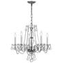 Thumbnail1 of Traditional Crystal 5 Light Italian Crystal Polished Chrome Chandelier