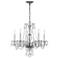 Traditional Crystal 5 Light Italian Crystal Polished Chrome Chandelier
