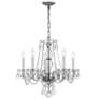 Thumbnail2 of Traditional Crystal 5 Light Italian Crystal Polished Chrome Chandelier more views