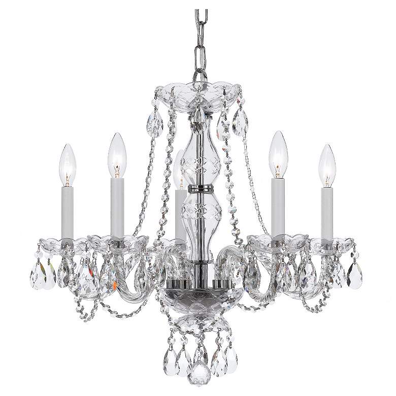 Image 3 Traditional Crystal 5 Light Italian Crystal Polished Chrome Chandelier more views