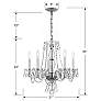 5_Traditional Crystal 5 Light Italian Crystal Polished Chrome Chandelier more views