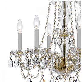 Image4 of Traditional Crystal 6 Light Clear Italian Crystal Polished Brass Chandelier more views
