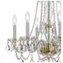 Thumbnail4 of Traditional Crystal 6 Light Clear Italian Crystal Polished Brass Chandelier more views