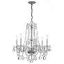 2_Traditional Crystal 6 Light Italian Crystal Polished Chrome Chandelier more views