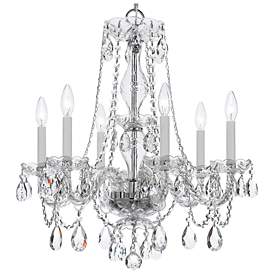 Image3 of Traditional Crystal 6 Light Italian Crystal Polished Chrome Chandelier more views