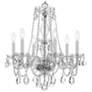3_Traditional Crystal 6 Light Italian Crystal Polished Chrome Chandelier more views