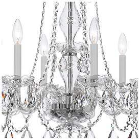 Image4 of Traditional Crystal 6 Light Italian Crystal Polished Chrome Chandelier more views