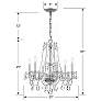 5_Traditional Crystal 6 Light Italian Crystal Polished Chrome Chandelier more views