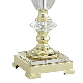 Image4 of Traditional Cut Glass Urn Table Lamp with Black Gold Shade more views