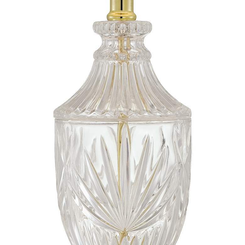 Image 3 Traditional Cut Glass Urn Table Lamp with Black Shade more views