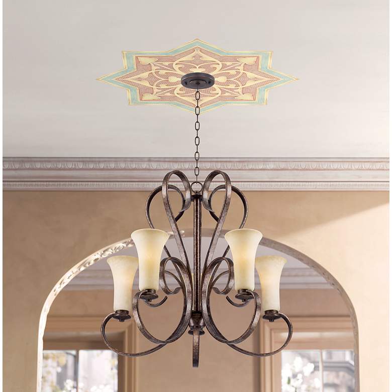 Image 1 Seville Giclee 24" Wide Repositionable Ceiling Medallion in scene