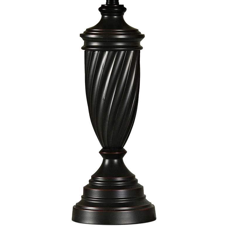 Image 3 Traditional Fuax Wood 30" Metal Table Lamps Set of 2 more views