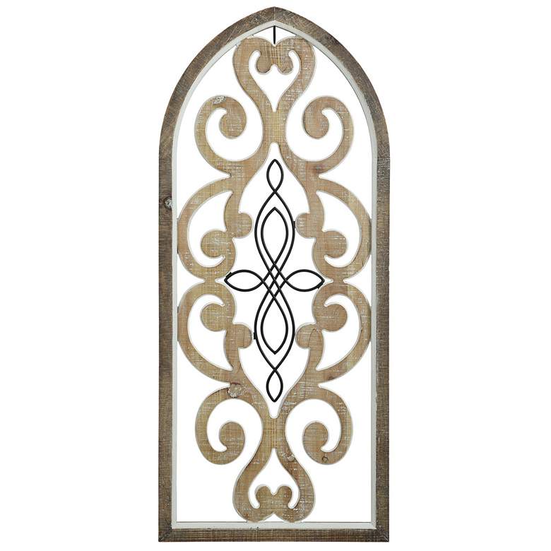 Image 1 Traditional Screen Wood &#38; Metal Wall Sculpture