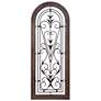 Traditional Scroll Iron Design Wood Framed Wall Art With Metal