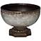 Traditional Silver and Bronze 12" Wide Ceramic Bowl