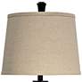Traditional Vase 31" Beige Shade Faux Wood Table Lamps Set of 2
