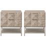1_Traditions Atlas 23 3/4" Wide Natural Gray Modern Nightstands Set of 2