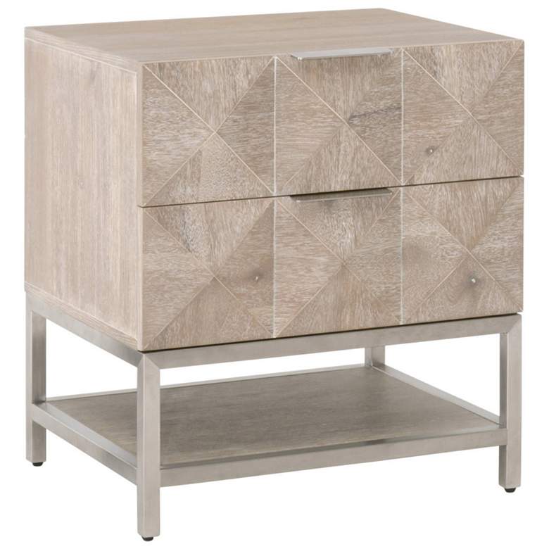 Image 5 Traditions Atlas 23 3/4" Wide Natural Wood Modern 2-Drawer Nightstand more views
