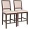 Traditions Dexter 26" Rustic Java Counter Stool Set of 2