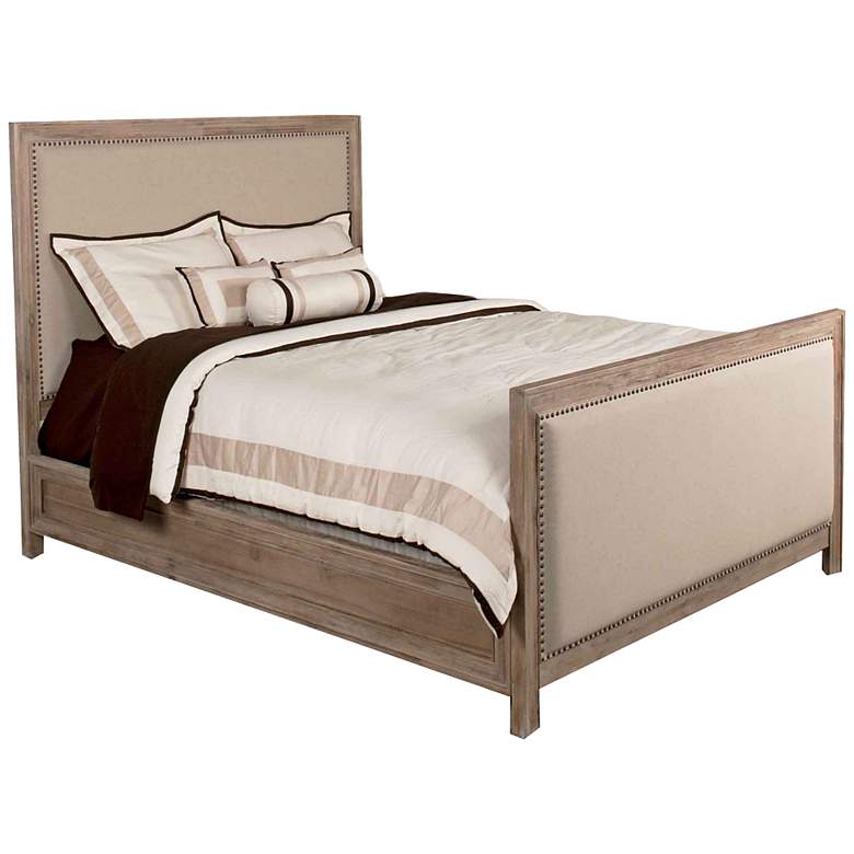 Image 1 Traditions Eden Stone Wash Queen Upholstered Bed