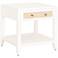 Traditions Holland 24" Wide Matte White 1-Drawer Side Table