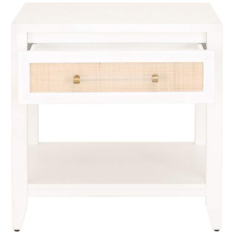 Image 3 Traditions Holland 24" Wide Matte White 1-Drawer Side Table more views