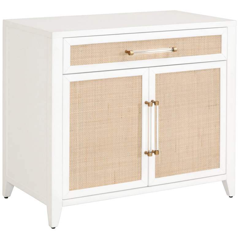 Image 1 Traditions Holland 34 inch Wide Matte White 2-Door Accent Chest