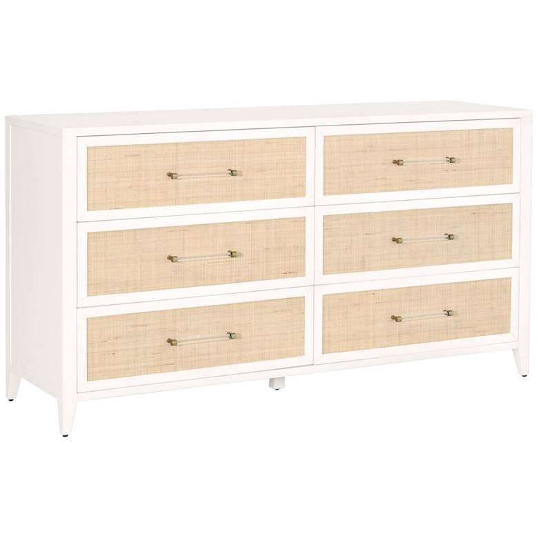Image 1 Traditions Holland 67 1/2"W White 6-Drawer Double Dresser