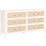 Traditions Holland 67 1/2"W White 6-Drawer Double Dresser