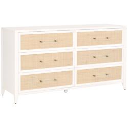 Traditions Holland 67 1/2&quot;W White 6-Drawer Double Dresser