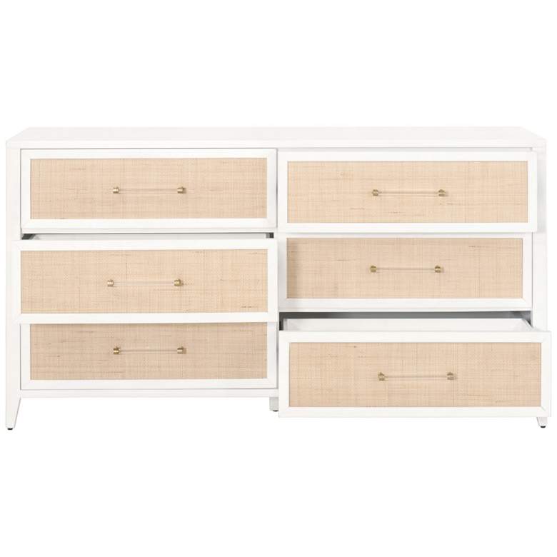 Image 4 Traditions Holland 67 1/2"W White 6-Drawer Double Dresser more views
