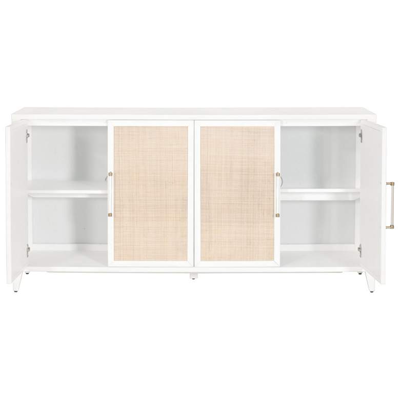 Image 3 Traditions Holland 71"W Matte White 4-Door Media Sideboard more views