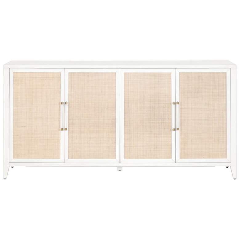 Image 4 Traditions Holland 71"W Matte White 4-Door Media Sideboard more views