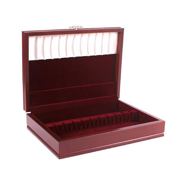 Image 1 Traditions Mahogany Wood 150-Piece Flatware Chest