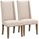 Traditions Morgan Stone Linen Dining Chair Set of 2