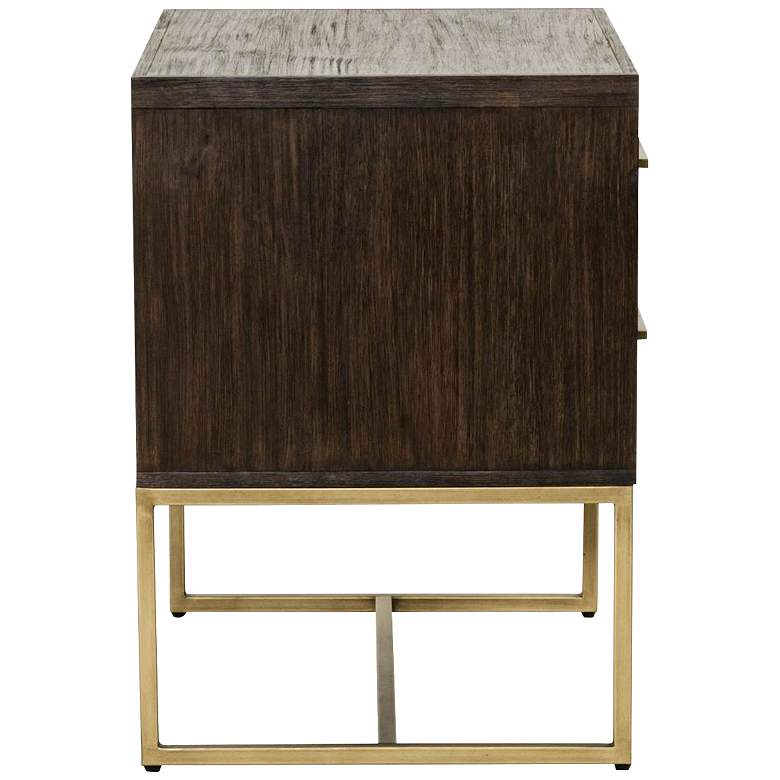 Image 5 Traditions Mosaic Rustic Java Wood 2-Drawer Nightstand more views