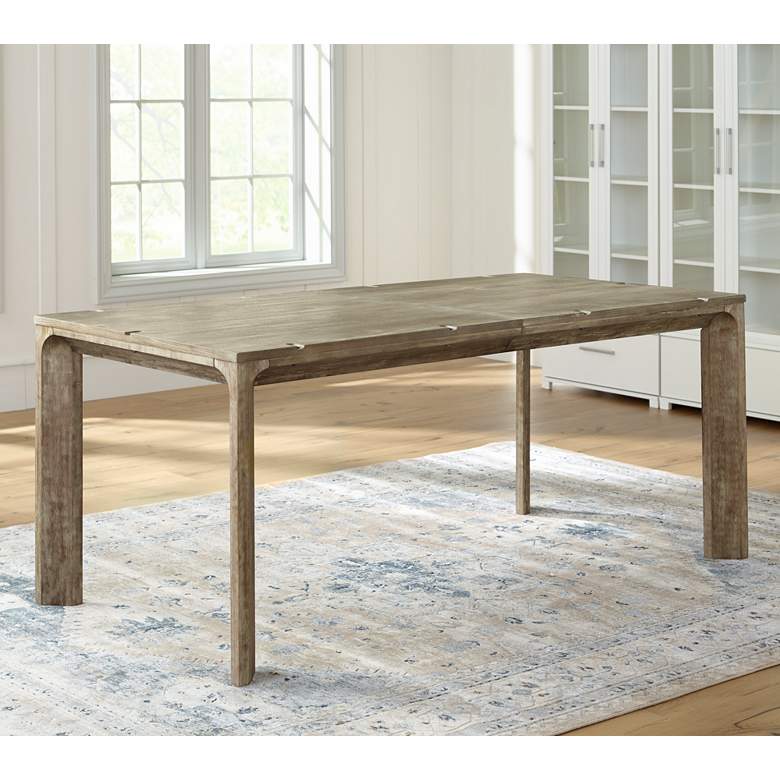Image 1 Traditions Rivet Gray Wash Extension Dining Table