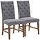 Traditions Wilshire Heather Gray Dining Chair Set of 2