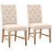 Traditions Wilshire Natural Fabric Dining Chair Set of 2